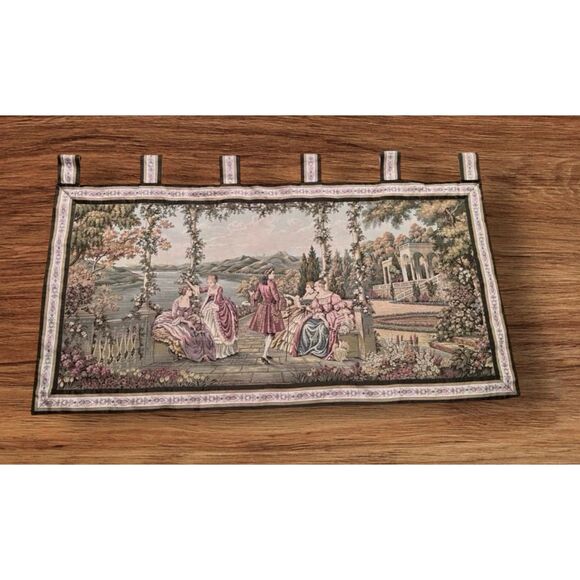 Wall Tapestry of 18th Century Scene of Villa d’Este Estate at Lake Como in Italy - Picture 1 of 8